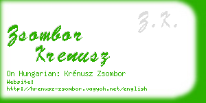 zsombor krenusz business card